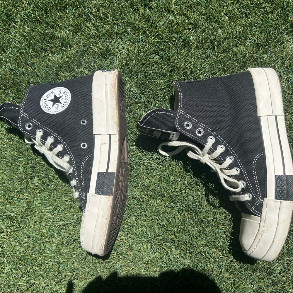 Converse DRKSTAR High Top Sneakers in Black and White - Picture 2 of 7